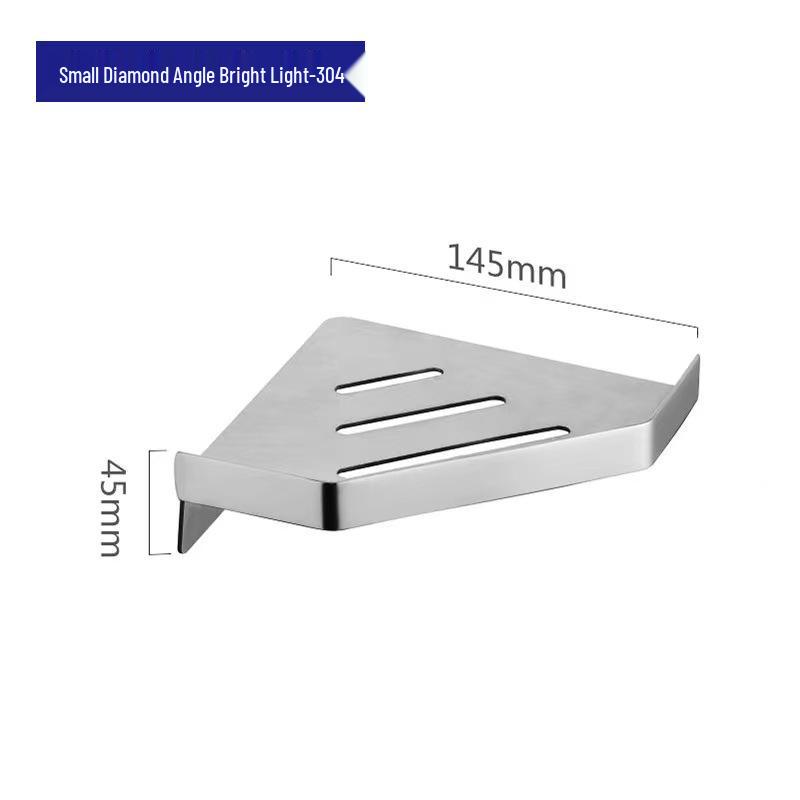 Lochfreie 304 Edelstahl Eckregal für Badezimmer und Hotel Wandmontierte Aufbewahrung