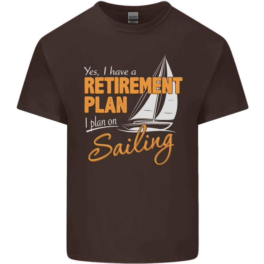 RetireUnisext Plan Sailing Sailor Boat Funny Unisexs Light Cotton TShirt