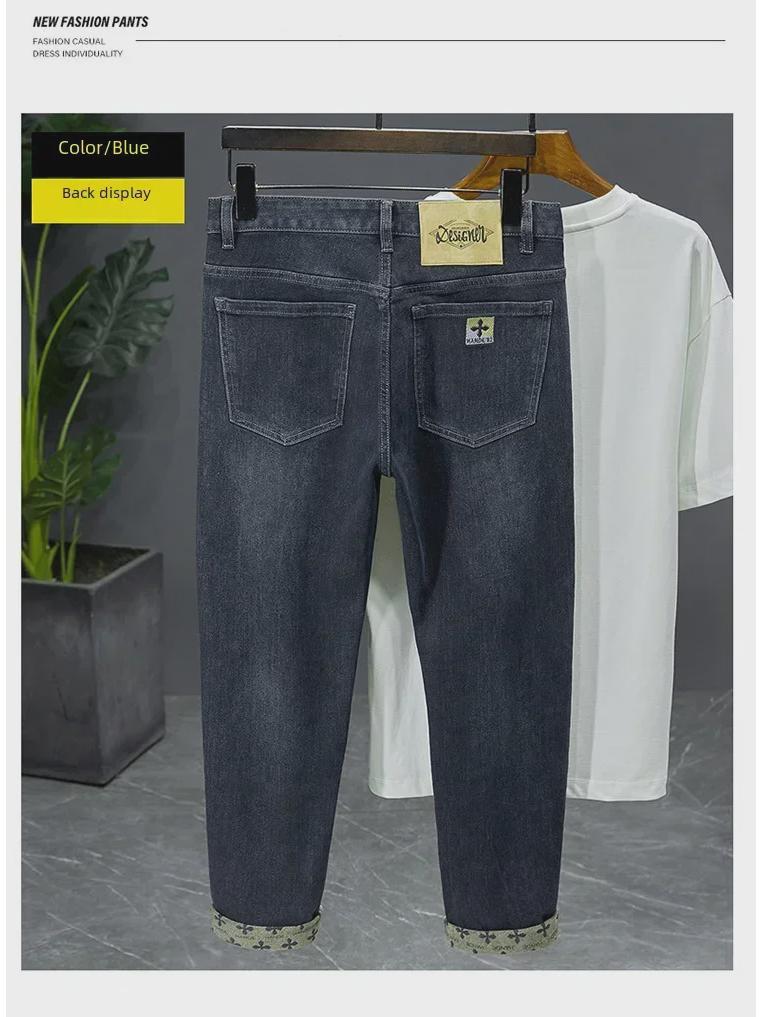 Xintang Men's Slim Straight Jeans: High-End European & American Fashion, Versatile Spring & Autumn Style