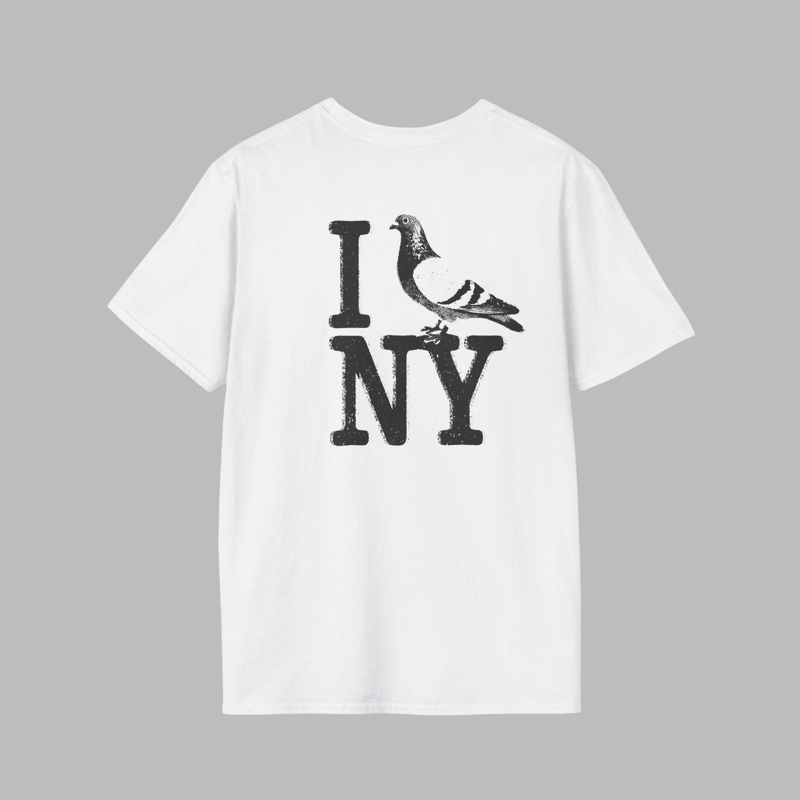 I Love NY Pigeon T-Shirt | Vintage New York City Street Tee 4XL