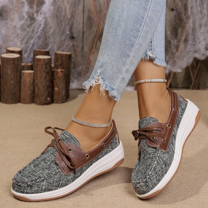 2024 Autumn New Women's Loafers Brand Fashionable Formal Casual High-quality Women's Lace-up Low-cut Flat Shoes