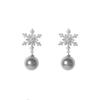 Exquisite Zircon Snowflake Stud Earrings - Versatile Luxury Christmas Jewelry