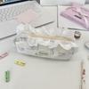Sweet Lace Ladies Clutch Cosmetic Bags Cute Cat Prints Women's Portable Storage Bags Candy Color Large Capacity Girl Pencil Case