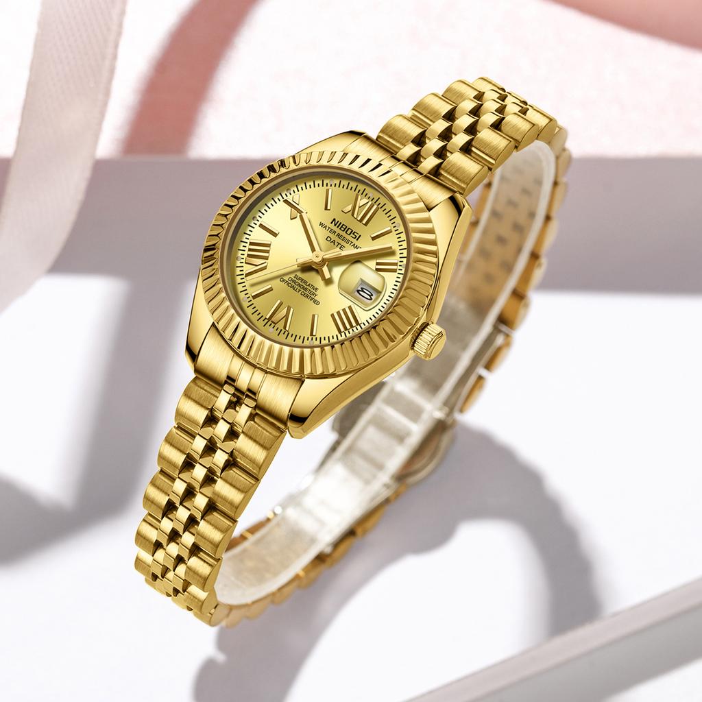 Fashion Brand Fashion Steel Belt Waterproof Calendar Women'S Watch Live Broadcast Popular Quartz Watch