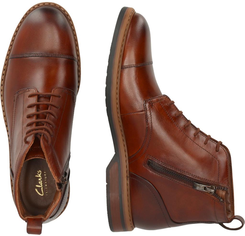 Ботинки Clarks Aldwin Cap кожаные (26179733) средне-коричневые