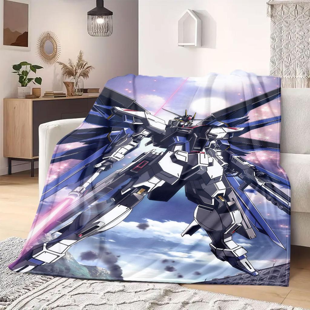 RX-78-2 Gundam Flannel Blanket Warm,Comfortable,Suitable for Bedrooms,Sofas,Beds,Chairs,Picnics,Travel
