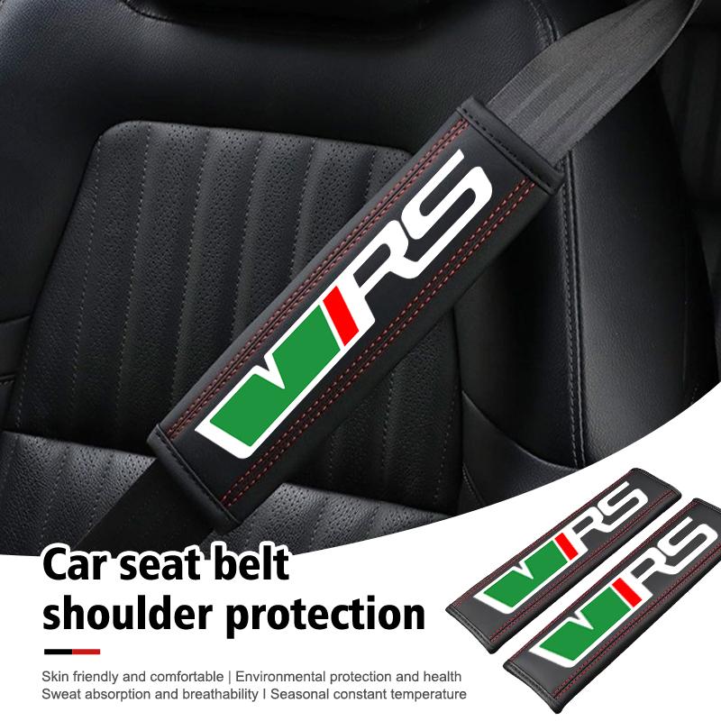 WWUH6 Car Seat Belt Protection Cover Safety Shoulder Pad Auto Accessories For Skoda Octavia Superb RAPID FABIA KAMIQ KAROQ KODIAQ YETI