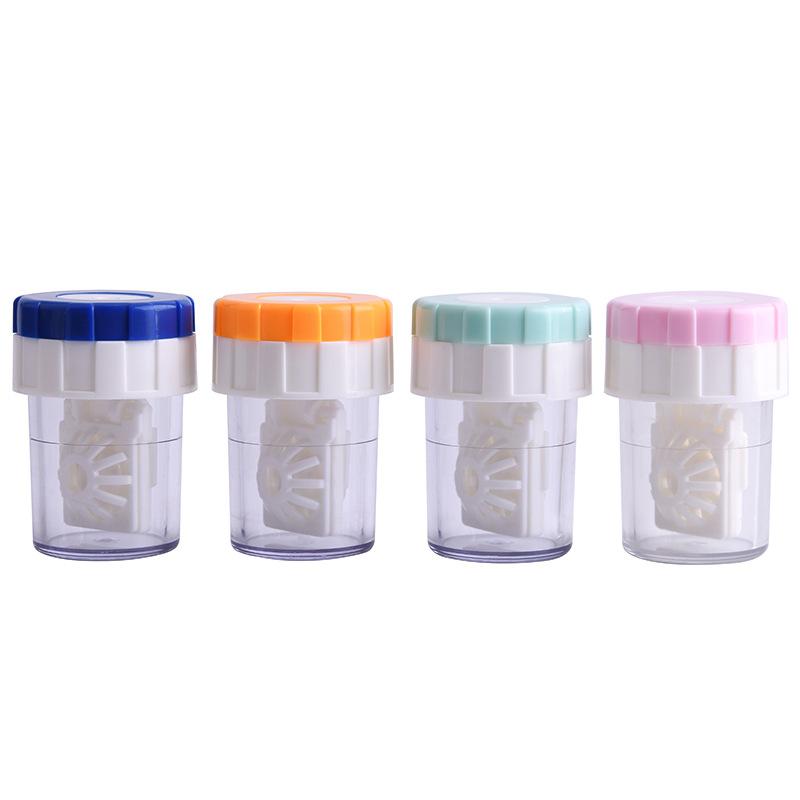 Contact Lens Cleaner Case Compact Plastic Container Storage Holder Transparent Travel Eyes Travel Kit For Home Contact Lens Gym