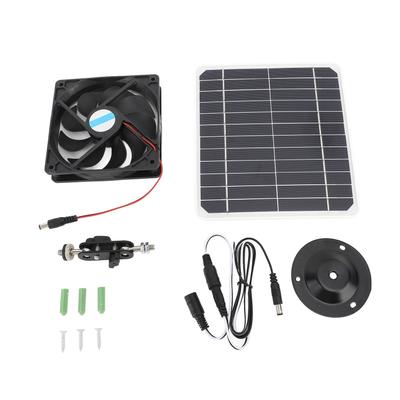 20W Solar Exhaust Fan Quiet Monocrystalline Solar Panel Ventilation Fan with Bracket for Chicken Coop Pet House