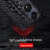 OPPO A93/A93s/A96/A97 Cowhide Dragon Head Pattern Leather Phone Case - Half Cover, Genuine Leather Protective Cover