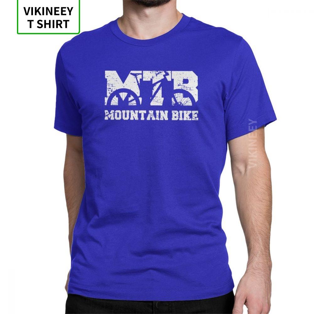 Mountain Bike Vintage MTB TShirts Distressed Design T Shirt Man Wholesale Clothes Novelty Crew Neck Purified Cotton Tees