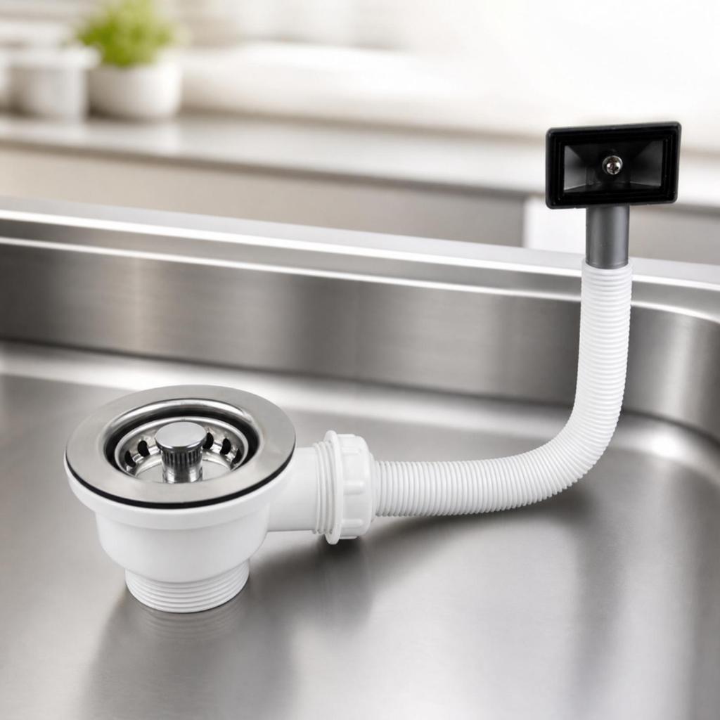 Rust-Resistant Sink Drain with Strainer Removable Plug
