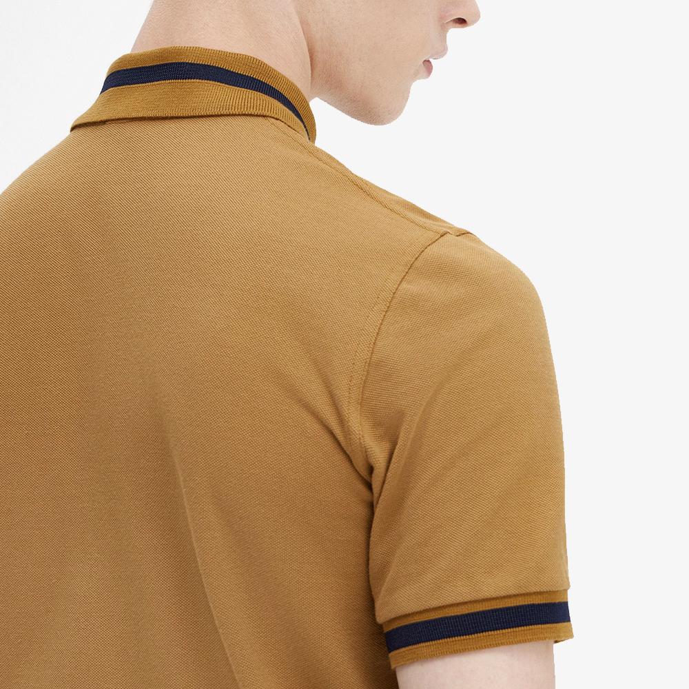 FRED PERRY [M2] Single Tip Fred Perry Shirt - Dark Caramel/Navy Afpm2410002-T86