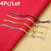 4Pcs Adjustable Slider Chains Rack Plating Environmental Brass Chain Long-Lasting Plated Slider Bracelets Making Accessories