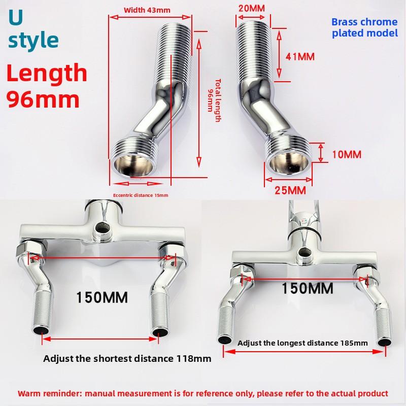 Bateria prysznicowa Zakrzywione kolanko Regulowany adapter Mosiądz Solidny Montaż ścienny Część zamienna Zawór kątowy Akcesoria kuchenne łazienkowe
