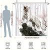 Roaring White Tiger Shower Curtain - Water-Resistant Fabric for Bathroom - Ideal for Wildlife and Nature Lovers