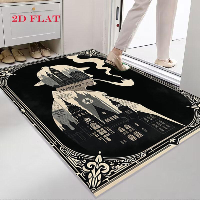 Sherlock Holmes Carpet Rug for Living Room Bedroom Home Sofa Decoration,Kids play Nonslip Floor Mat