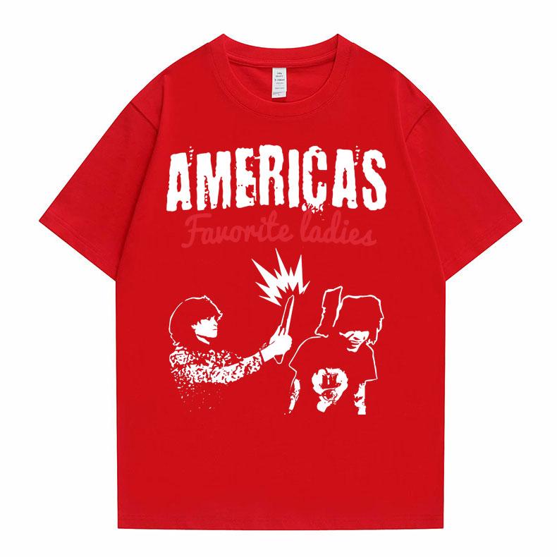 Hot Sale America s Favorite Ladies Jake Webber and Johnnie Guilbert Graphic T-shirts Unisex Women Fashion Vintage Oversized T-shirt S