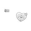 Retro Wooden Remote Organizer And Heart Shape Acrylic Wall Clock Decorative Quiet Movement for