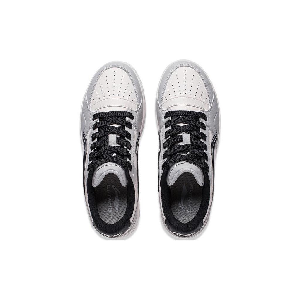 Li Ning Tianji 2.0 Soft Cushioning Low top Skateboard Shoes Men's White Gray Black AGCT345-1