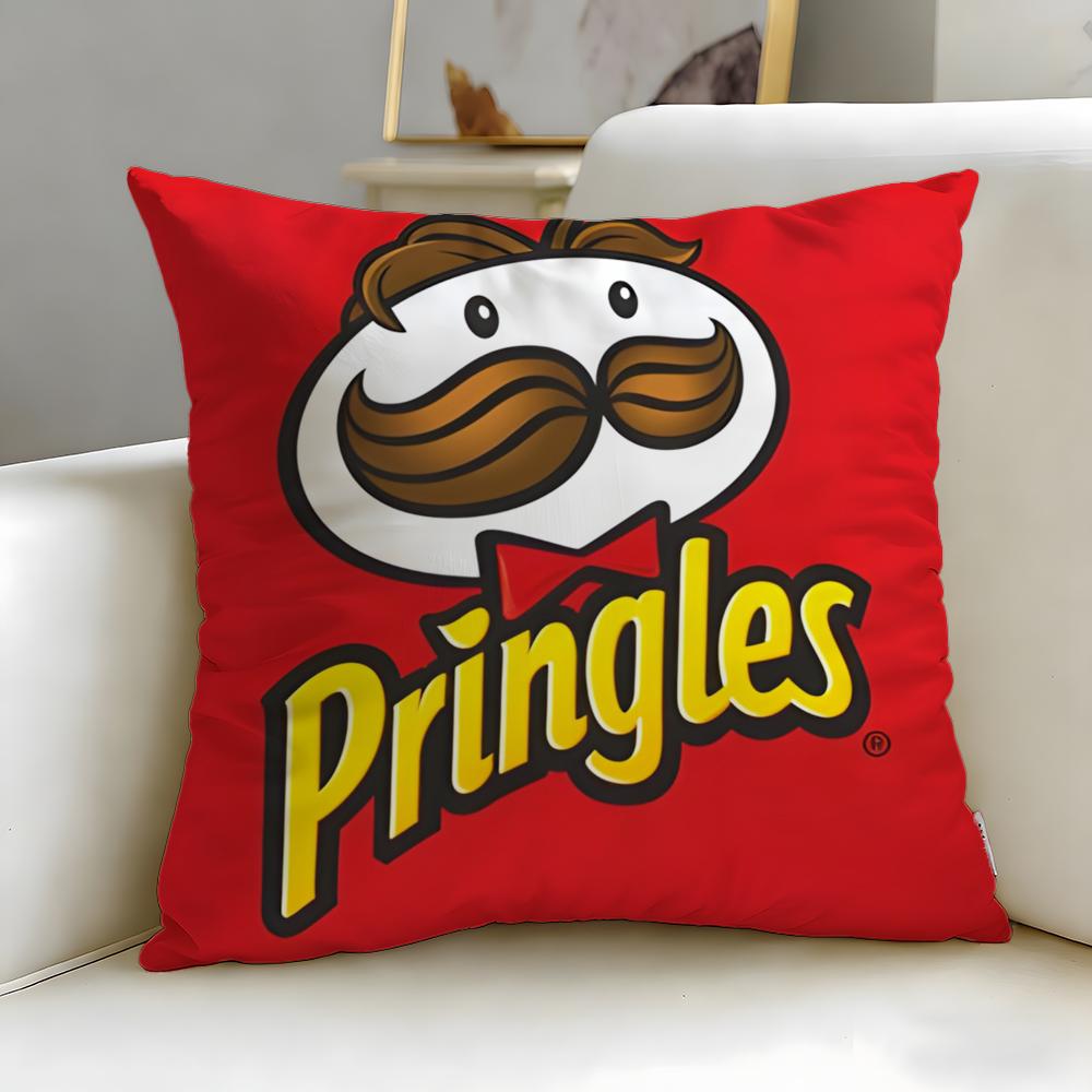 

classic snack brand Pringles Cushion Cover Soft & Easy-Wash Pillow Case – Versatile for Couch, Bed, Travel and Office 30cmx30cm