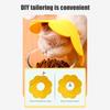 Cat Cone Recovery Collar Adjustable Cute Sunflower Pet Cone Collar Felt Recovery Cone for Kittens Prevents Lick-Bite And Scratching