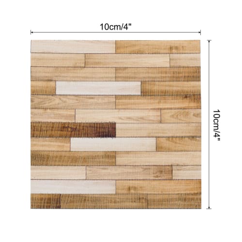 uxcell Dollhouse Flooring, 4 x 4" Brown Rectangles, Dollhouse Wallpaper and Flooring, Dollhouse Accessories, Set of 12