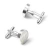 New Haute Couture Colorful Shell & White Shell Men's French Metal Cufflinks