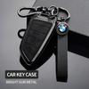 BBKU7 Leather Car Key Case Protective Shell for BMW X1 X3 X5 X6 X7 1 3 5 6 7 Series G20 G30 G11 F15 F16 G01 G02 F48 Car stickers