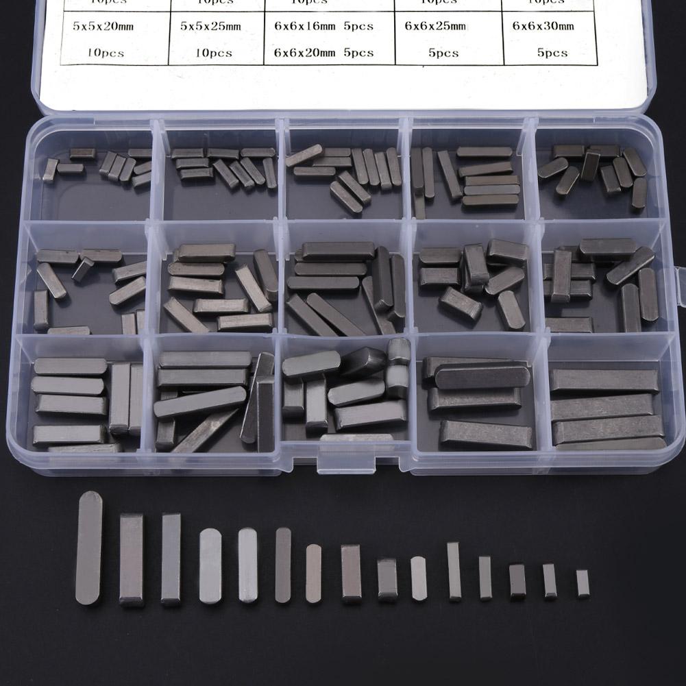 Parallel Key, 140pcs Round Ended   Key Parallel Drive Shaft Keys Set 8mm 10mm 12mm 16mm 20mm 25mm 30mm Key Stock, Nut   Assortment Sets
