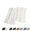 1 Pair Cute Soft Lace Women Girl Winter Leg Warmers Acrylon Crochet Hollow Knit Boot Socks Toppers Cuffs