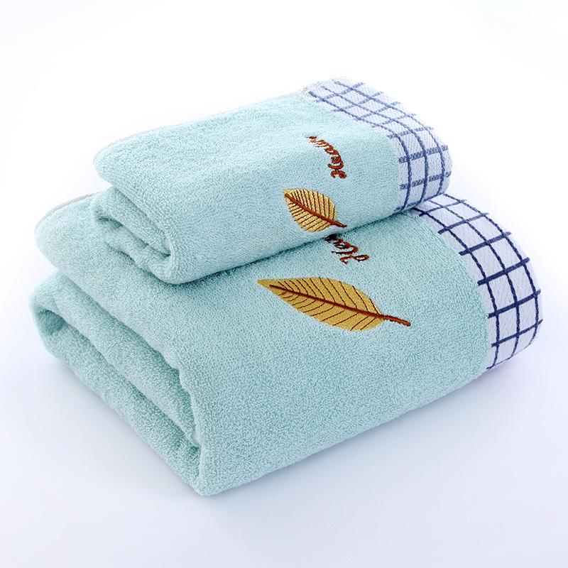 Goldblatt-Handtuch, reine Baumwoll-Abdeckungstücher, Haushalts-Gesichtstuch mit einfacher Stickerei, verdicktes Handtuch, saugfähig und langlebig