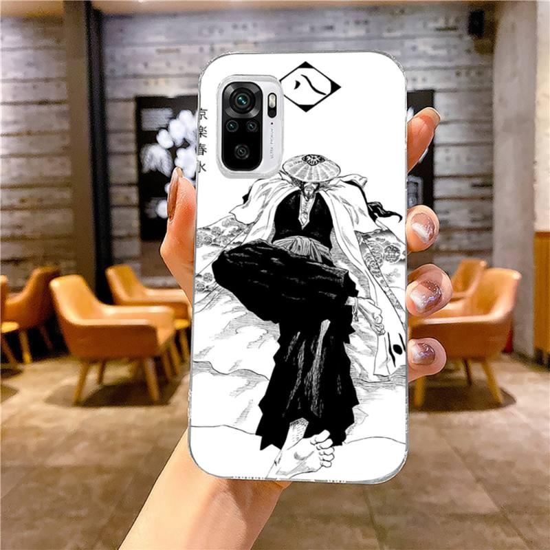 Kyoraku Shunsui Bleach Telefon Kılıfı Xiaomi 12 11T 10 9 Redmi Note 11 10 10S Pro Redmi 9 9A 8 İçin Şeffaf Telefon Kılıfı