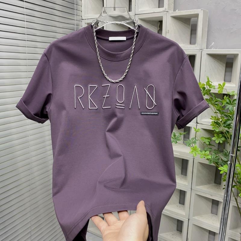 

Модные футболки с круглым вырезом, коротким рукавом и надписью, мужская одежда 2025, лето, новые, свободные, повседневные топы, универсальные футболки S