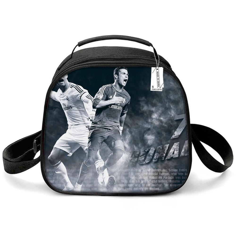 Messi & Ronaldo World Cup Kids' Lunch Bag - Insulated Handheld Picnic Bag for Students