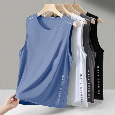 Ice Silk Men's Quick-Dry Sleeveless Tank Top for Summer 2026 - Cooling Sports Fitness Running Shirt