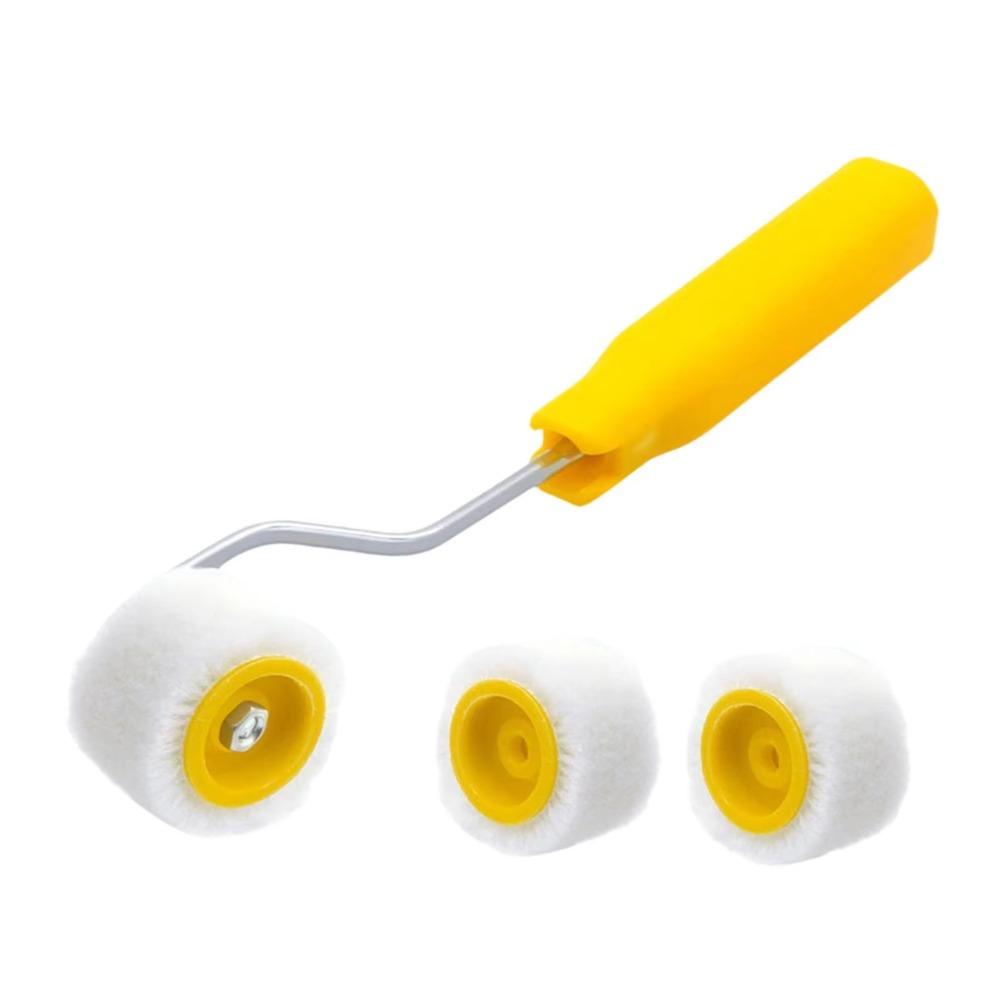 Plastic Mini Paint Rollers Ergonomic Design Small Paint Brushes Wool Roller Brush  Ceilings