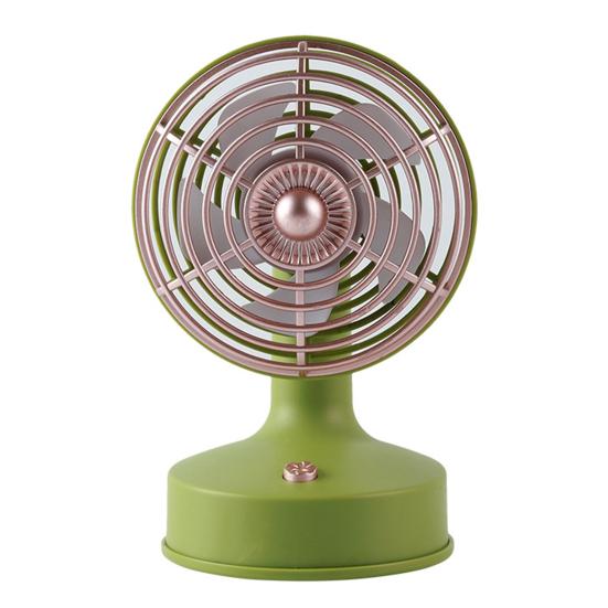 

Mini Desk Fan USB Rechargeable Single Speed Personal Table Fan Adjustable 90 Degree Head Tilt Quiet Fan for Bedside Desktop зелёный