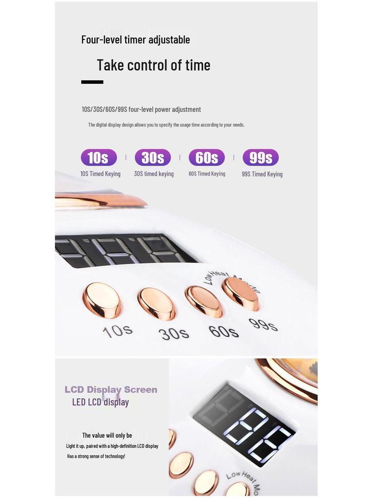 268W Dual-Hand UV/LED Nail Lamp for Fast Drying with Cartoon Design