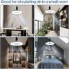 2 In 1 Ceiling Fan LED Lamp Remote Conrtrol Infinitely Dimmable E27 Base Bottom Noise Mute LED Decorative Light Silent Chandelie