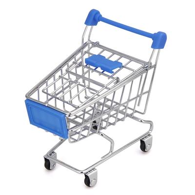 MINI Shopping Cart Kids Toy Creative Desktop Shelves Puff Storage Rack