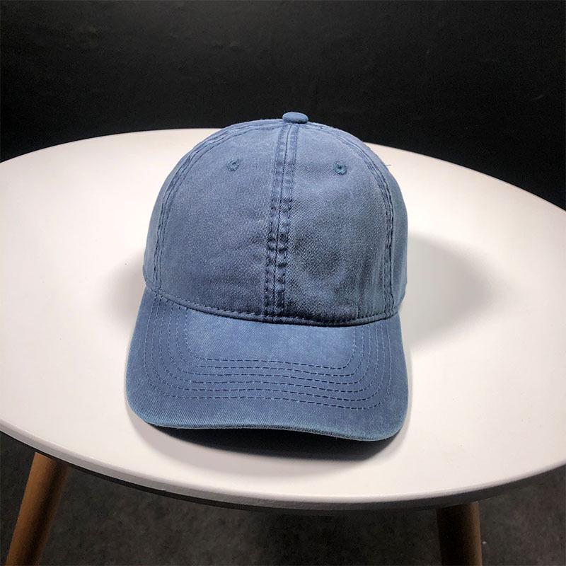 Retro washed cotton solid color baseball cap Korean version hipster street outdoor soft top cap