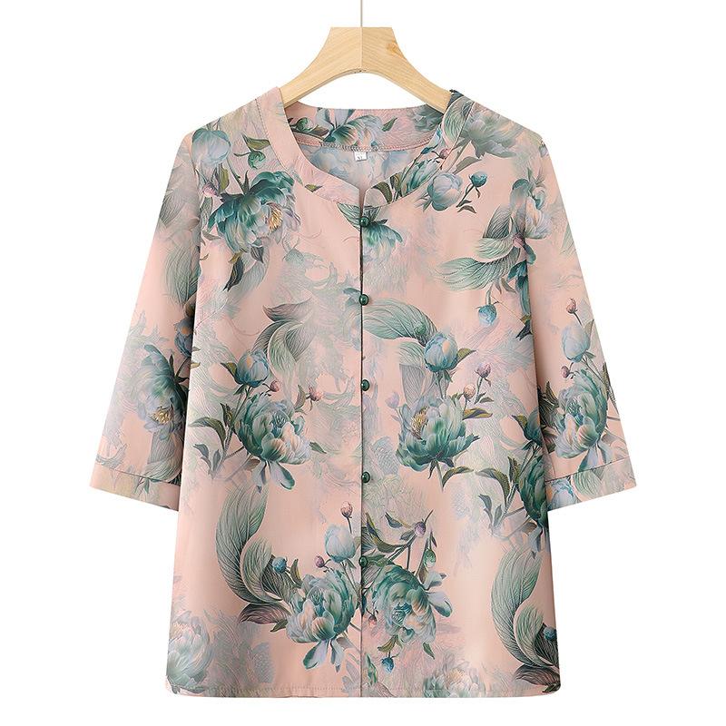 Ältere Mode Sommerkleidung Damen Sommer Bequemer Atmungsaktiver Anzug Strickjacke