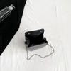 Trendy Leisure Dark Locomotive Wind Box Bag Women's Shoulder Bag Chains Strap Female Crossbody Bag For Festivals Party