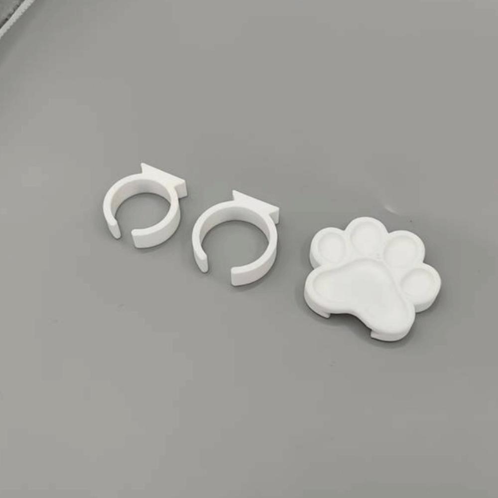 Detachable Paint Palette Ring Plastic Acrylic Paint Tray Convenient Cat Paw Ring Palette Gift