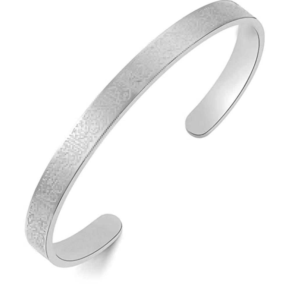 Модный регулируемый открытый браслет-манжета C-образной формы из нержавеющей стали