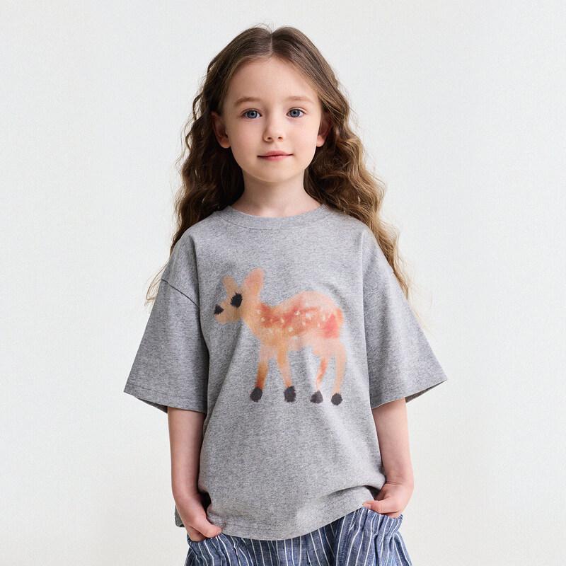 Girls' Summer Cotton Cartoon T-Shirt by Original Illustrator