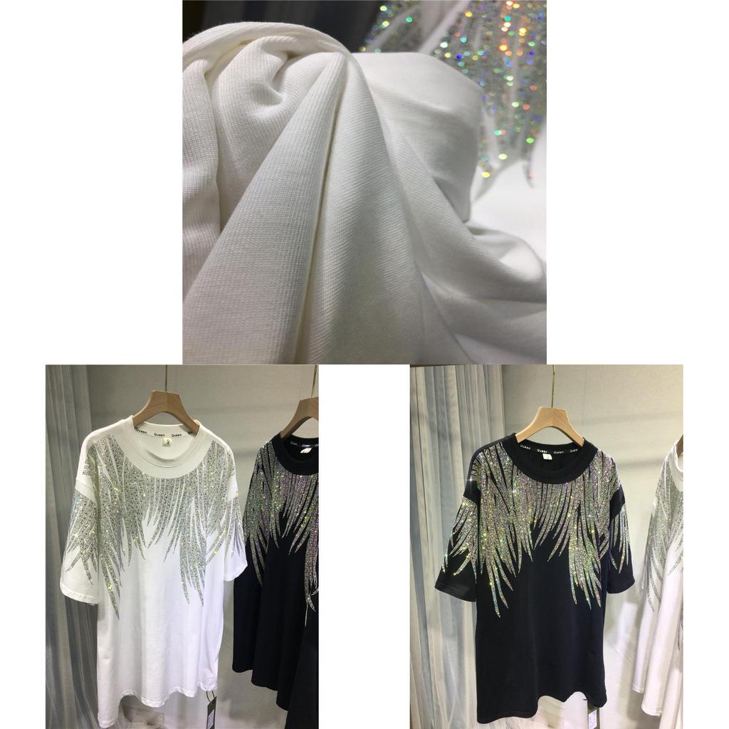Plus Size T Shirt For Men Women With Geometric Pattern And Rhinestone Embellishments For Summer Casual Wear