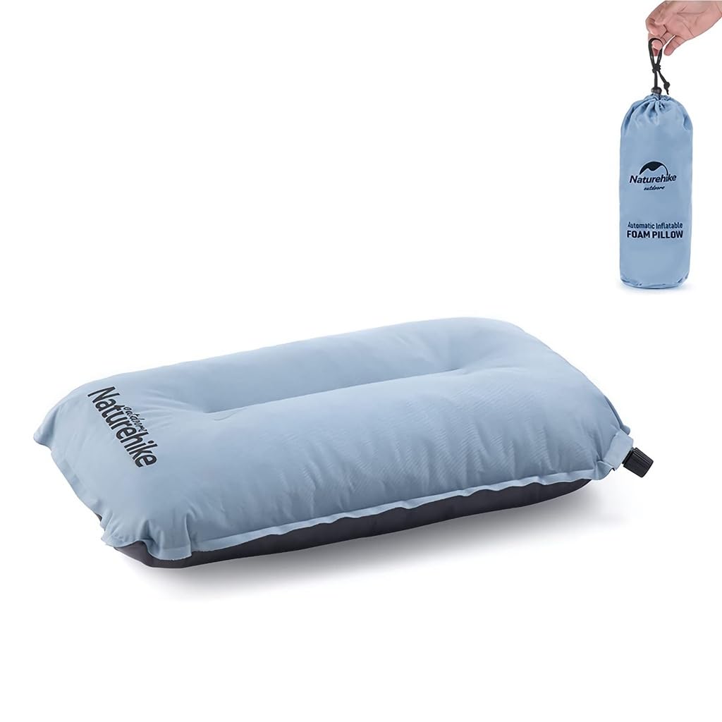Naturehike Outdoor Camping Travesseiro Inflador Automático, Travesseiro Ultra Leve, Viagem, Equipamento de Camping, Travesseiro ao Ar Livre, Portátil, Conforto, Escritório,