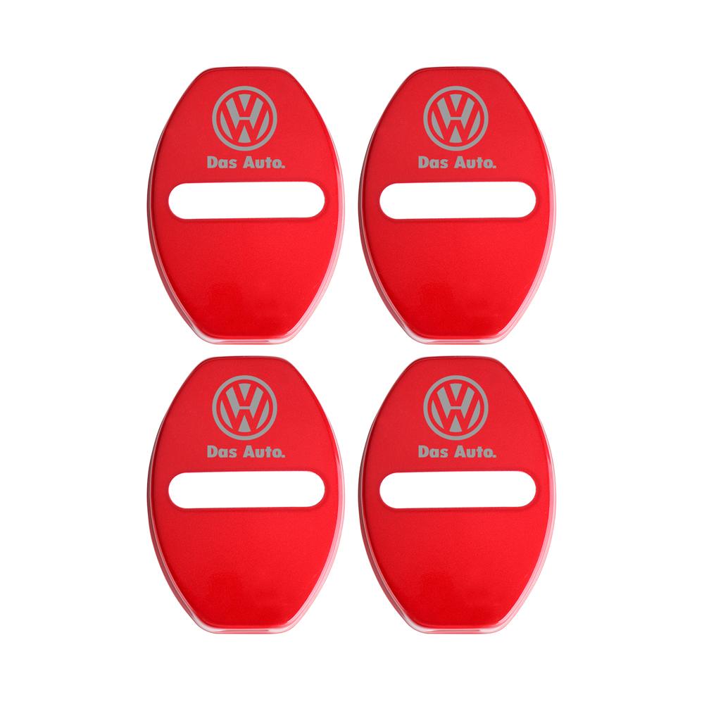 Metal Car Door Lock cover Protective Buckle Cover Sticker For Volkswagen Golf Caddy Passat GTI Lavida Sagitar Scirocco Tiguan